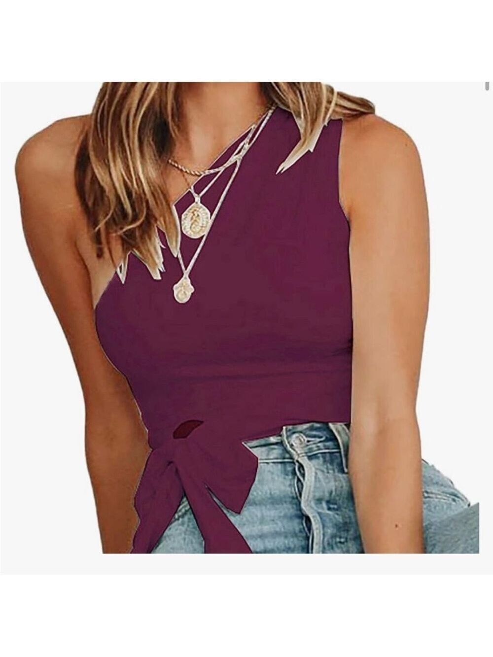 One shoulder crop top - Picture 4 of 4